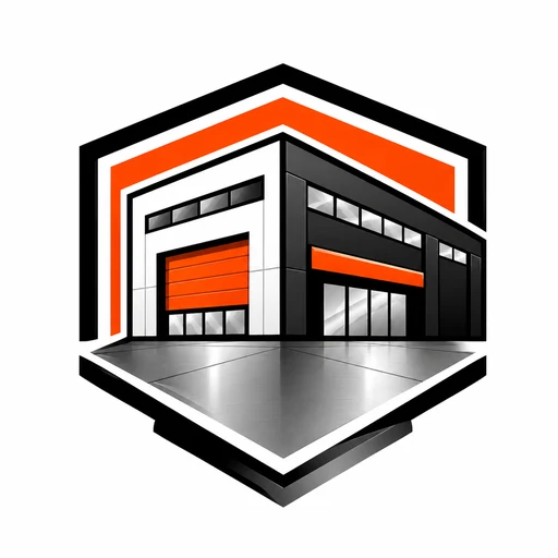 Warehouse interior with racking, representing commercial and industrial capability
