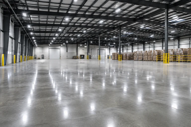 Dust-proofed industrial concrete floor by Prime Concrete Floors