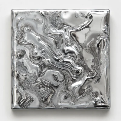 Silver Mercury metallic finish color sample
